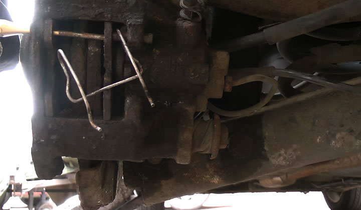 Remove Brake Pad retaining Rings