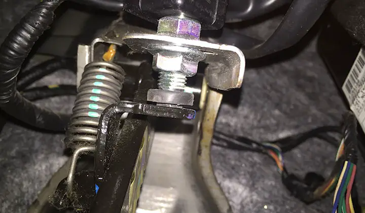 Unclip the Brake Pedal Pad from the Cable