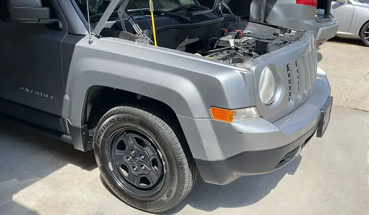 Park the Jeep Patriot in a safe place